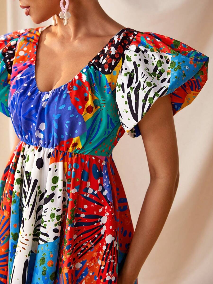 Vivacious Splash Mini Dress