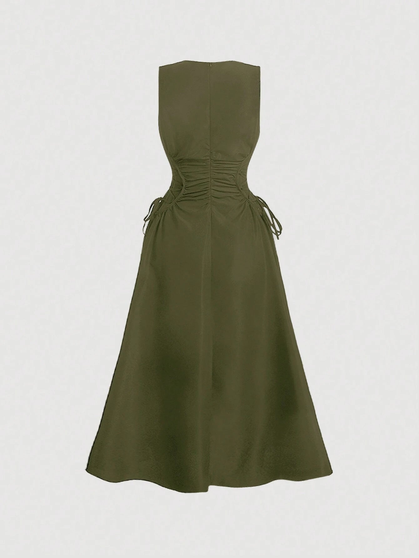 Plus-size side cross tie maxi dress