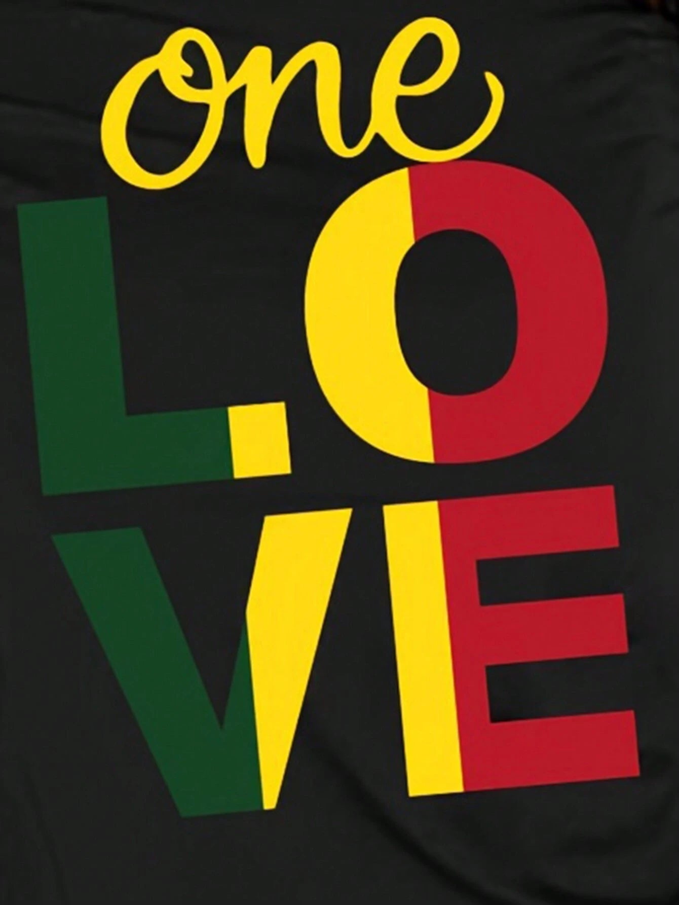 One love graphic tee and pants set