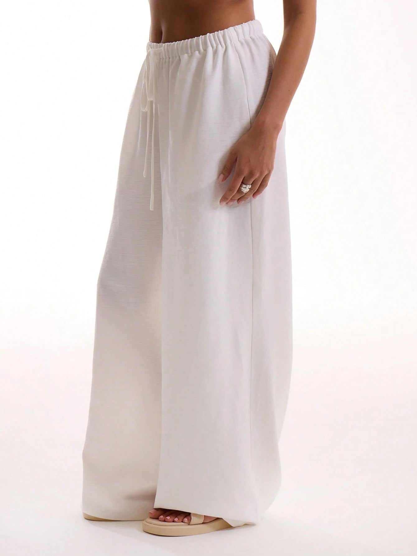Linen relaxed trousers