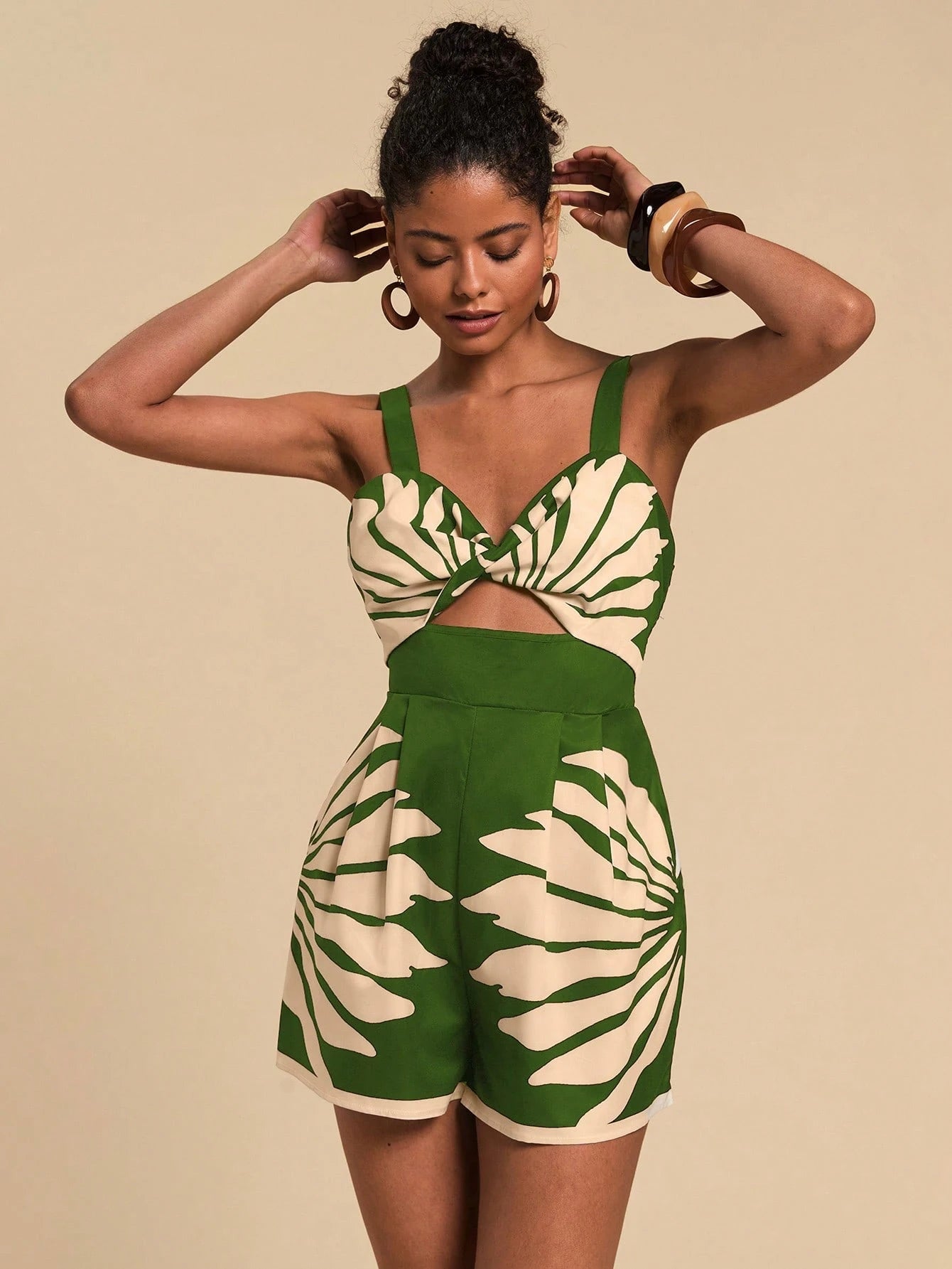 Loose printed romper