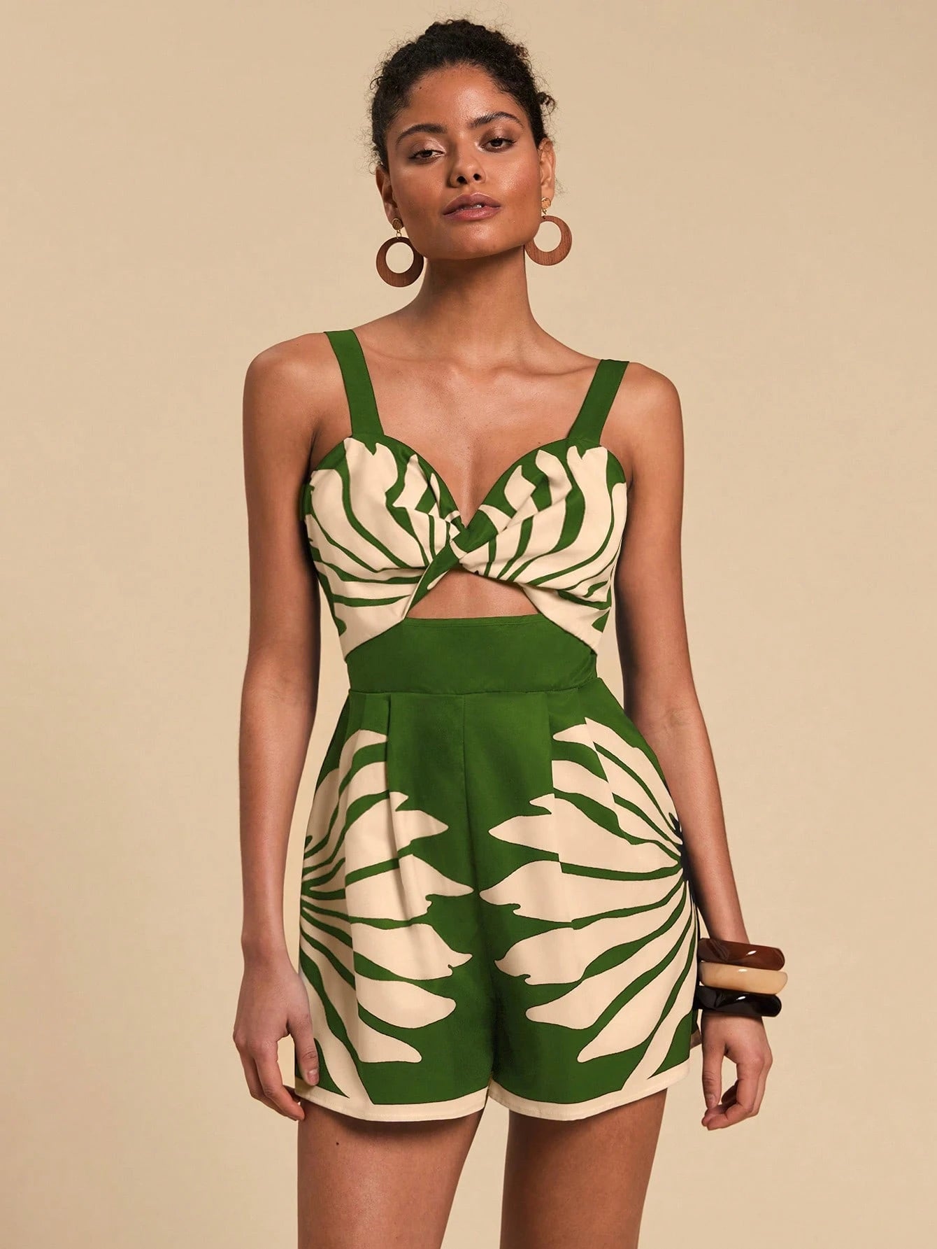 Loose printed romper
