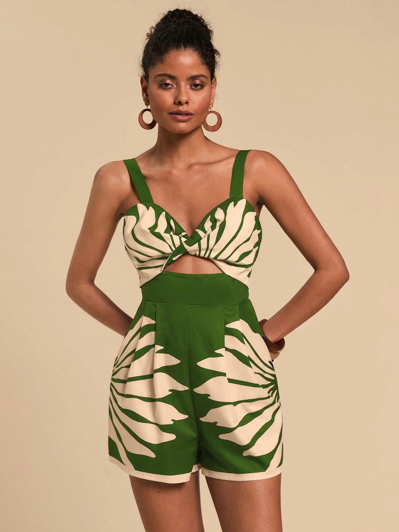 Loose printed romper