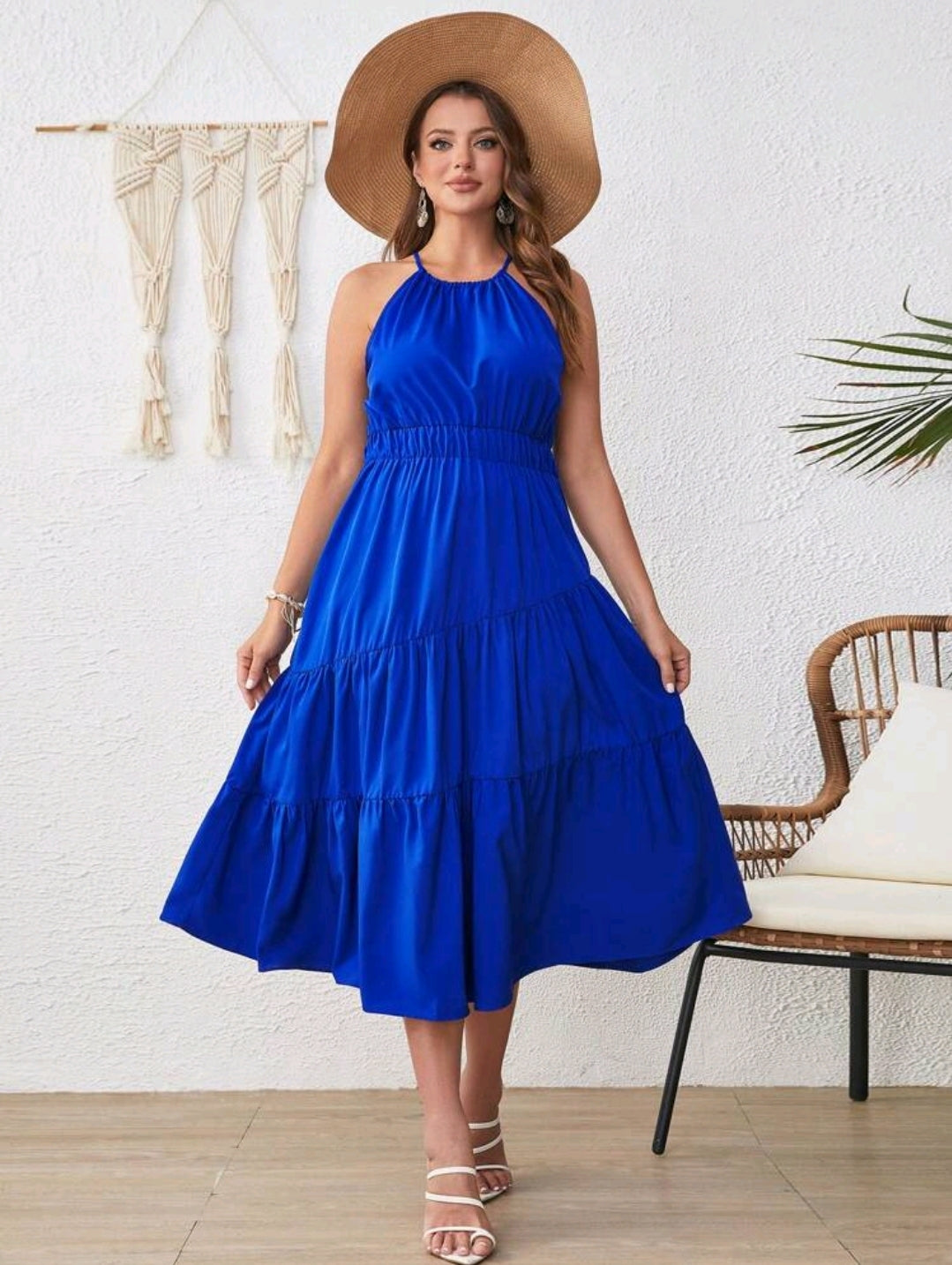 Wavy maxi dress