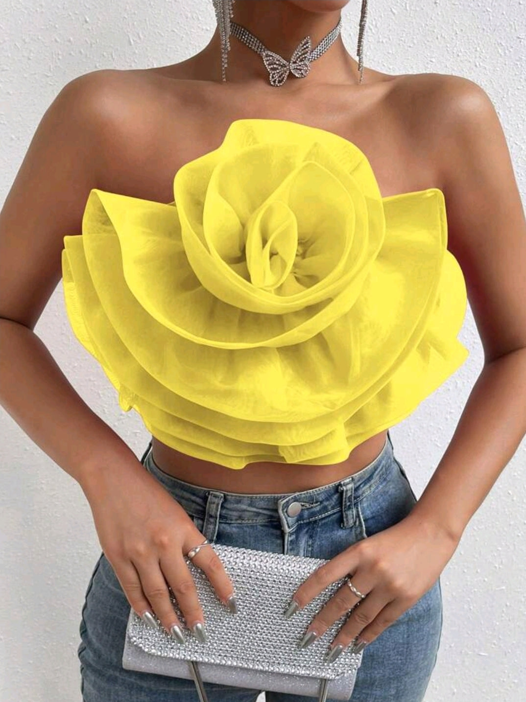 Floral tube top