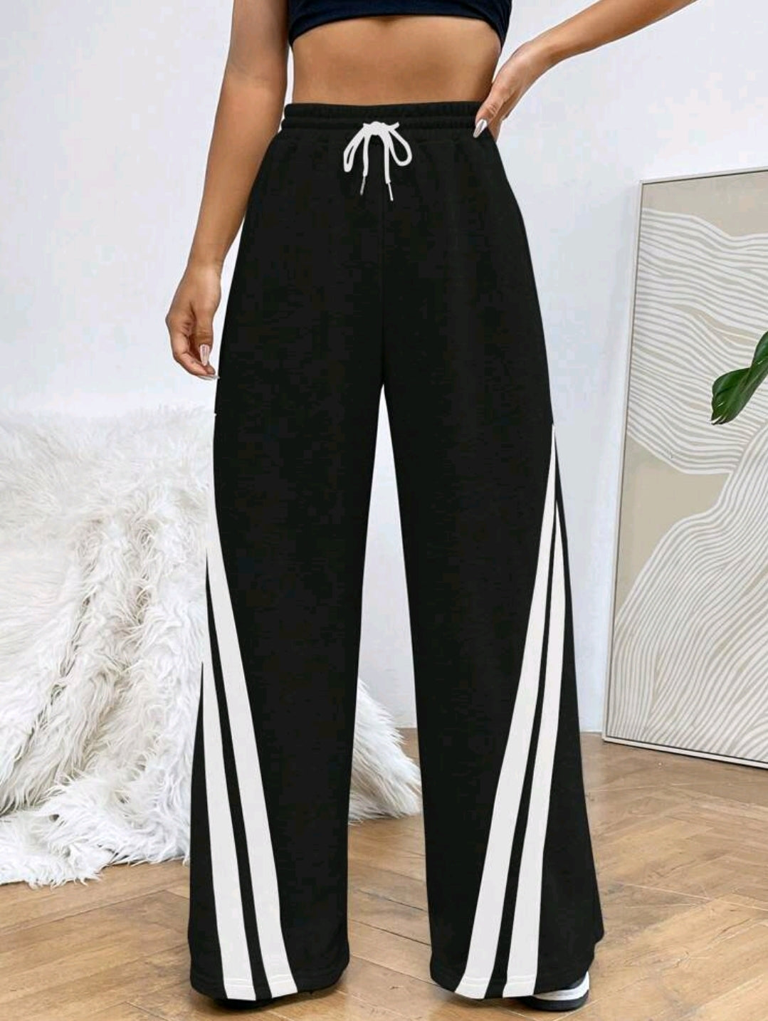 Relaxed striped pants