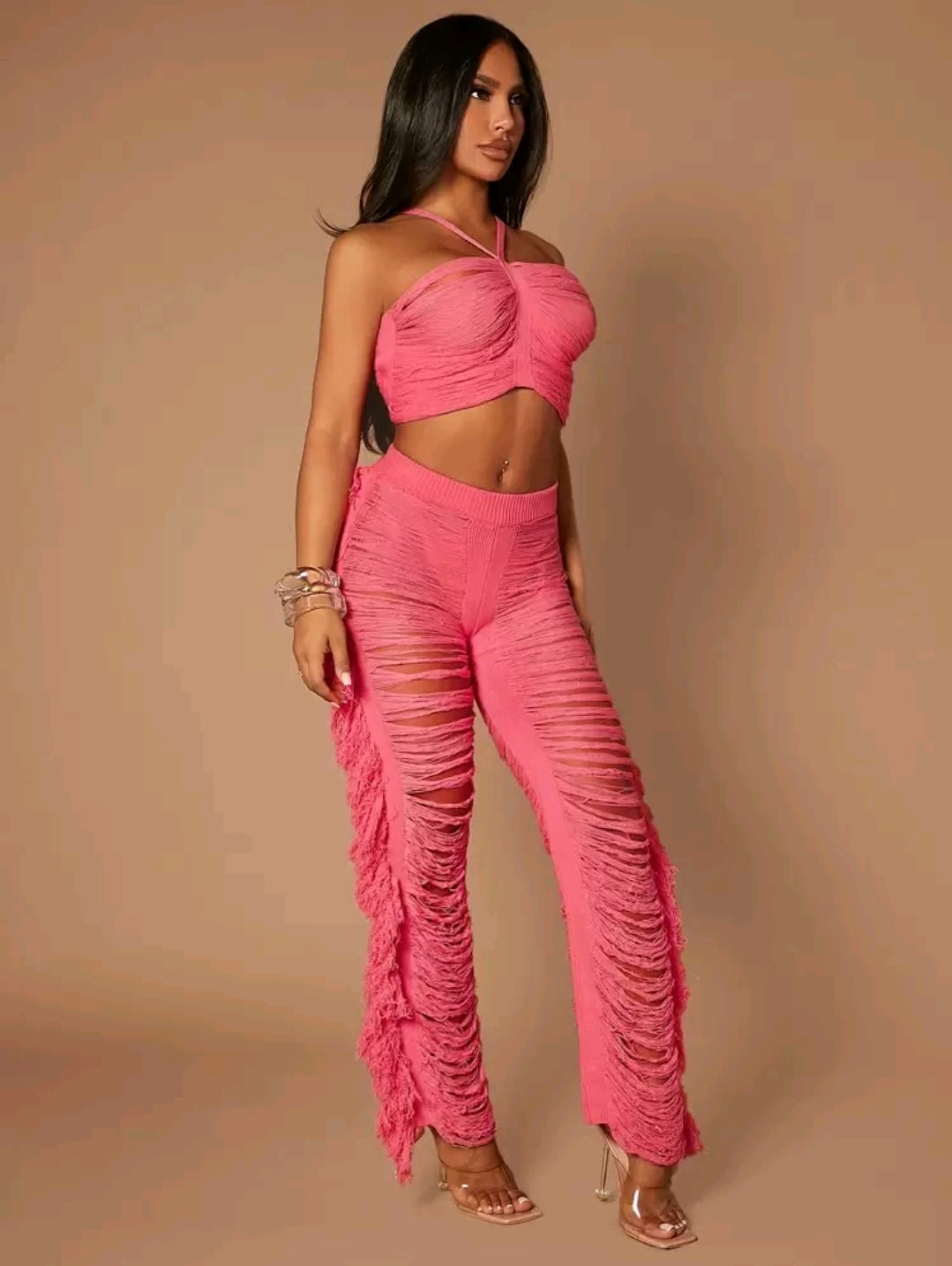 Crochet pants set