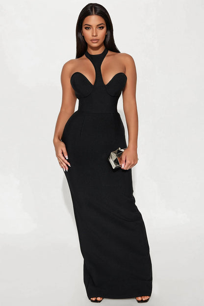 Halter Bandage Maxi Dress