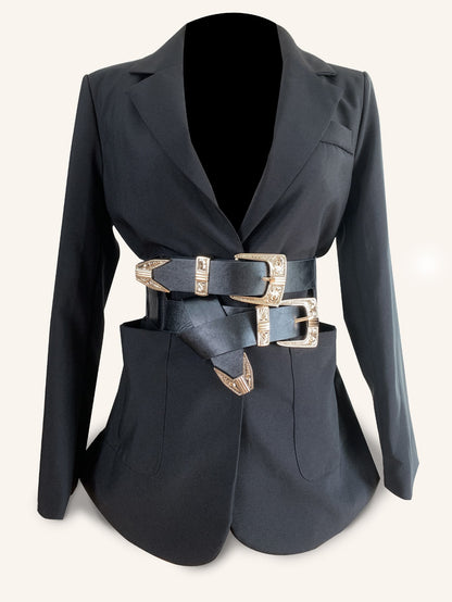 Textured buckle belt