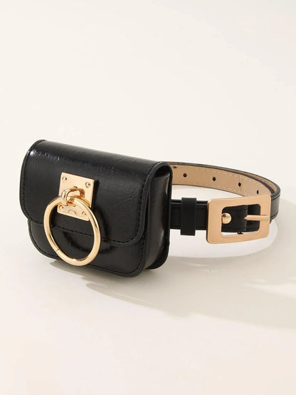 Mini metal buckle small fanny pack belt