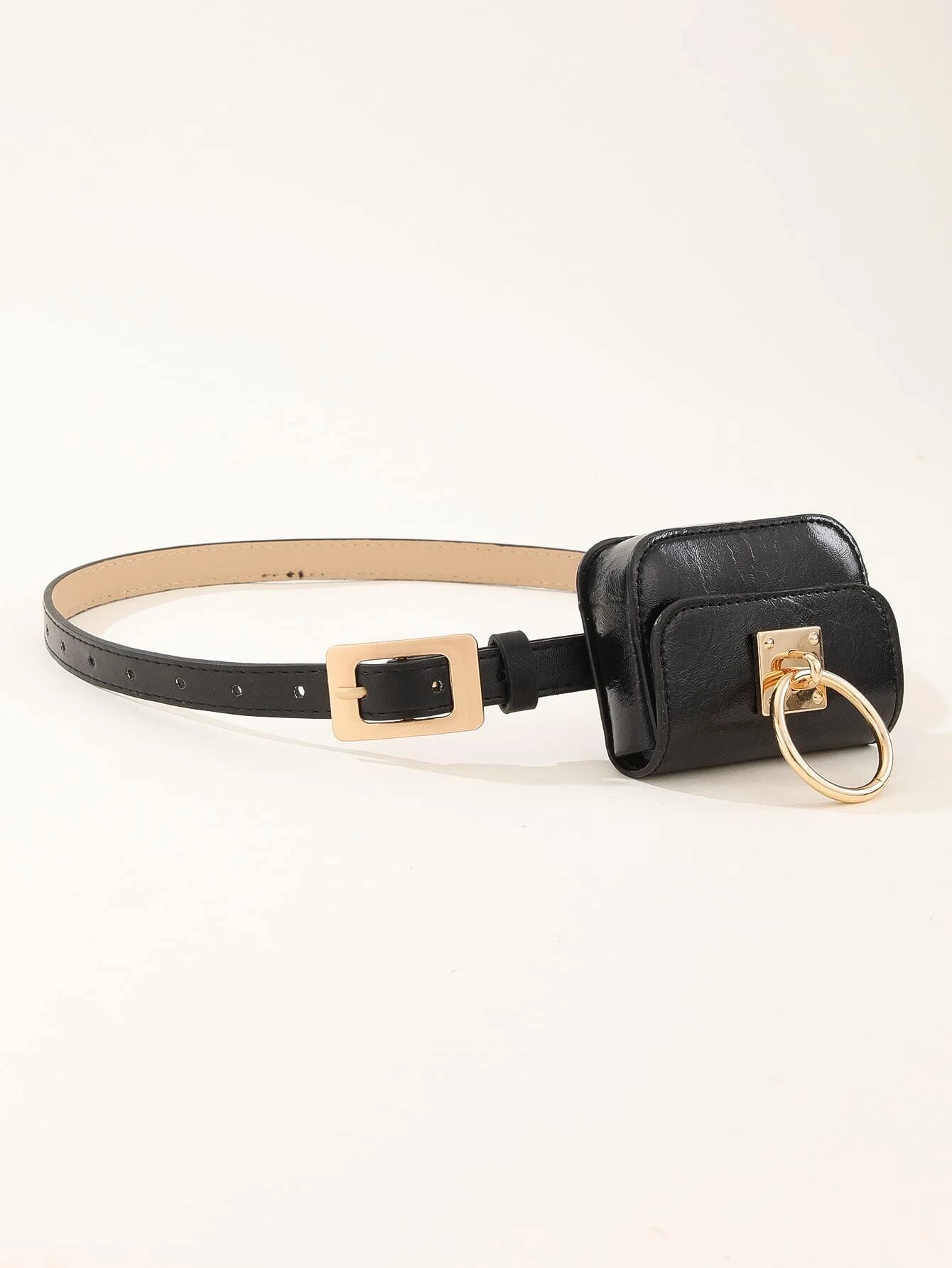 Mini metal buckle small fanny pack belt