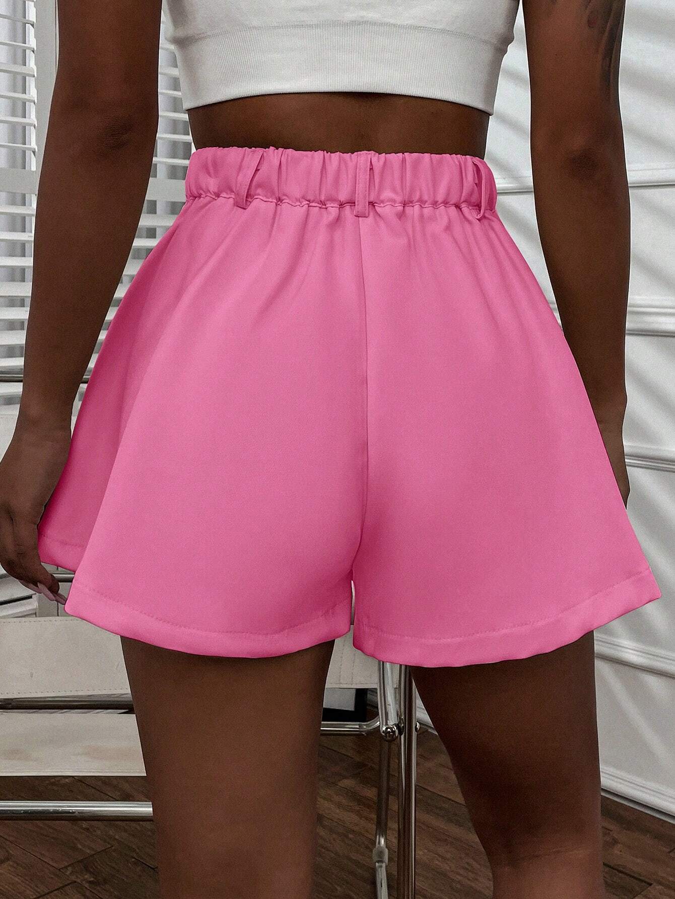 Wide leg shorts with pockets