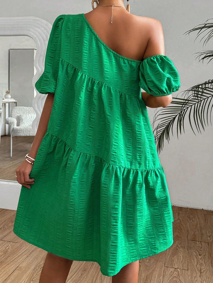 Short puff sleeve dress