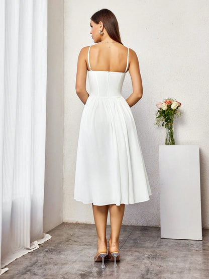 Padded underwire A-line dress