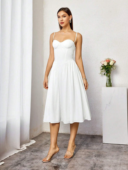 Padded underwire A-line dress