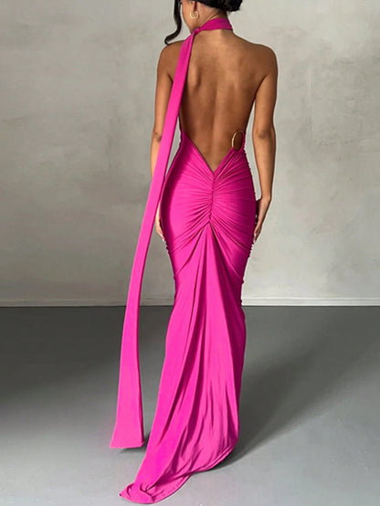 Backless fishtail dress