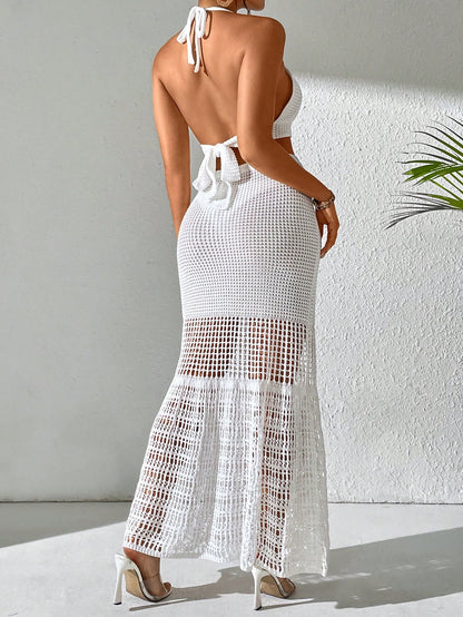 Long knit two piece skirt set