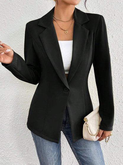 Single breasted waist cinching blazer