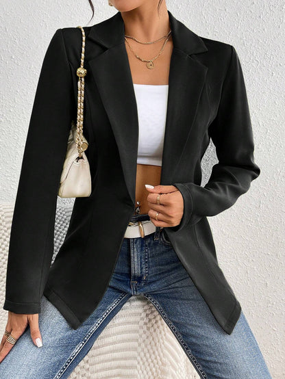 Single breasted waist cinching blazer