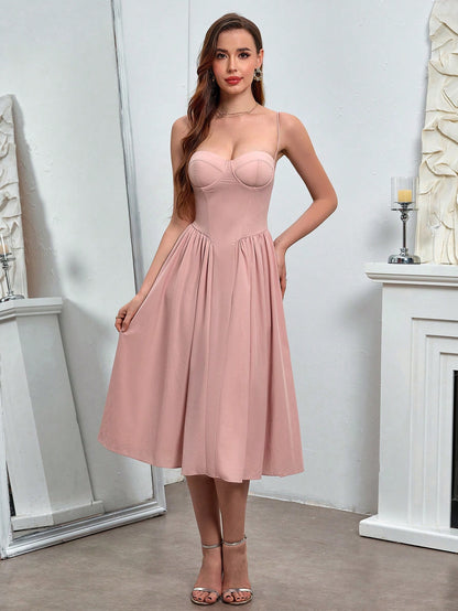 Padded underwire A-line dress