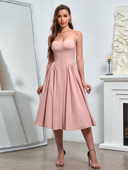 Padded underwire A-line dress