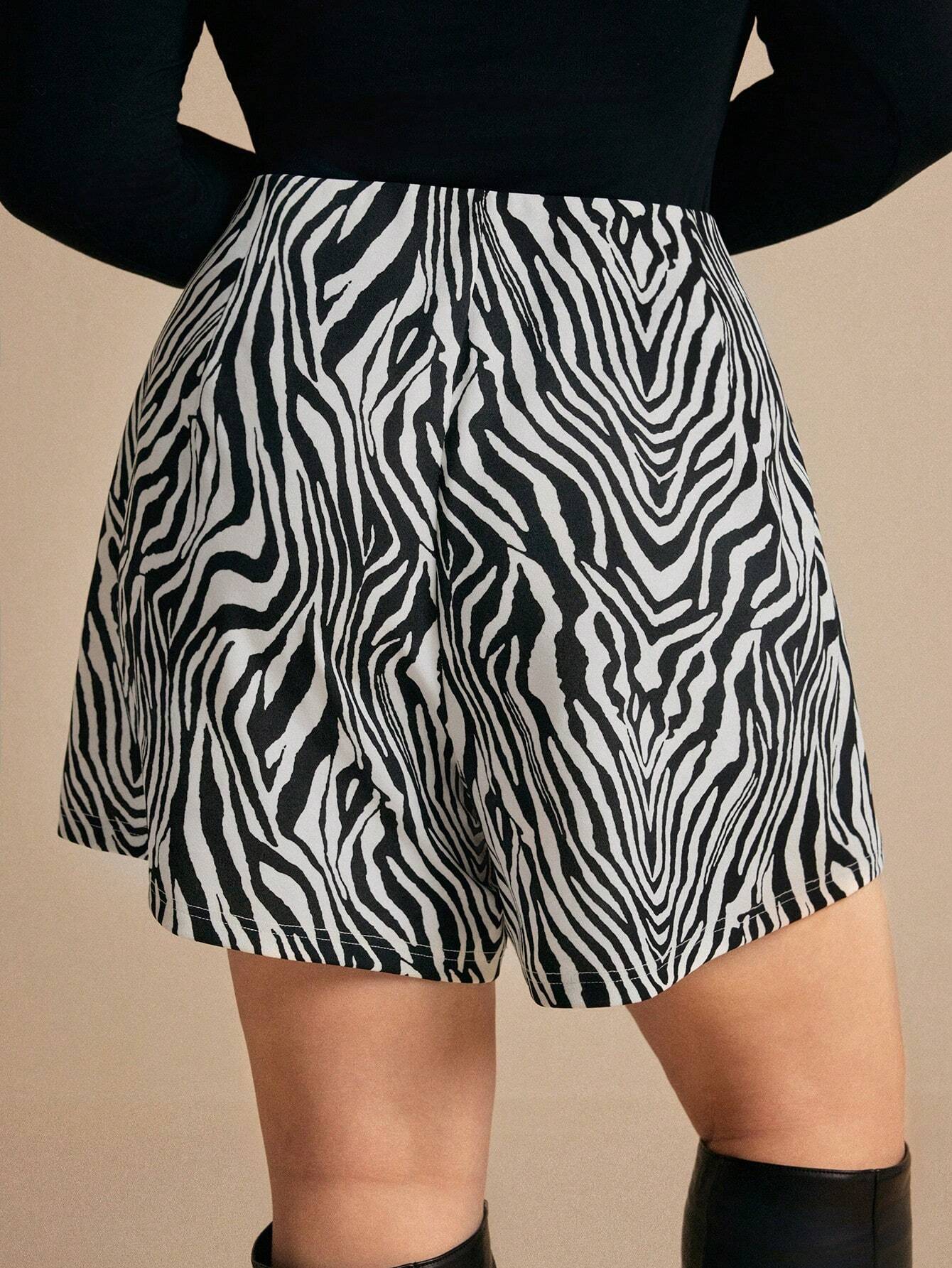 Zebra print shorts