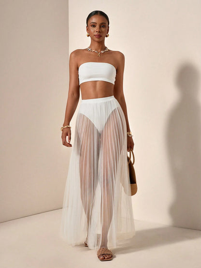 Tube top and mesh skirt