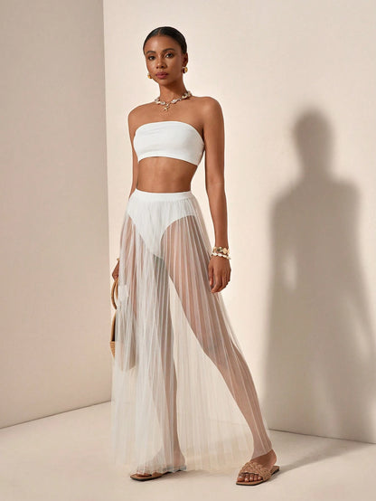 Tube top and mesh skirt