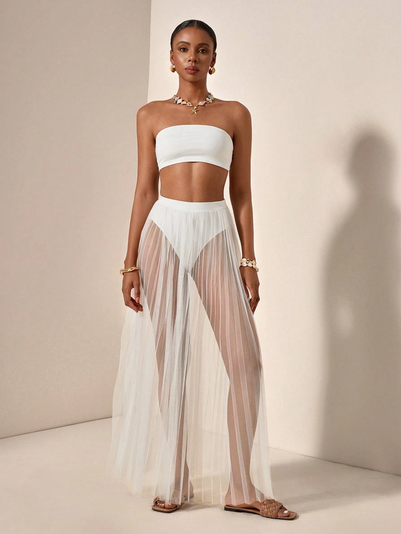 Tube top and mesh skirt