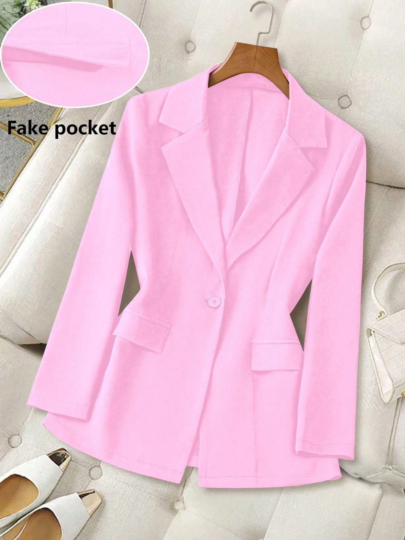 Fitted solid colour jacket