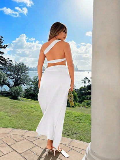 High slit skirt set