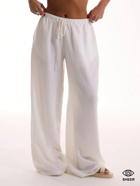 Linen relaxed trousers