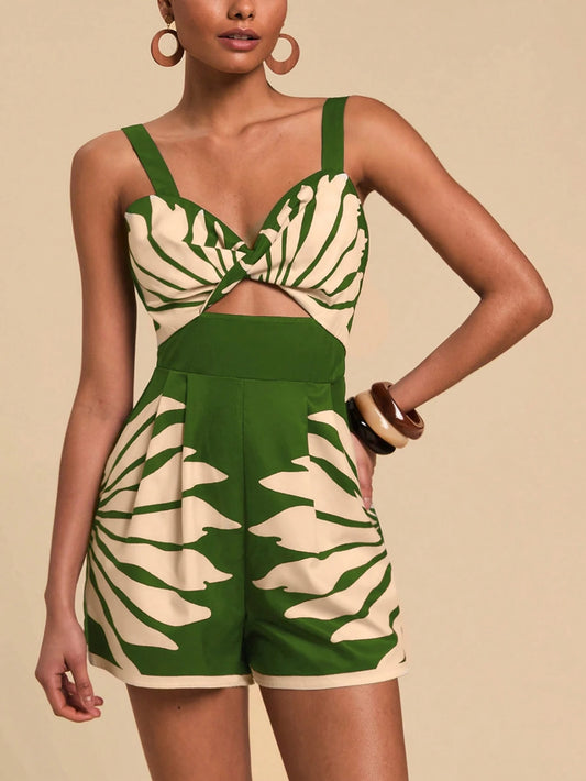 Loose printed romper