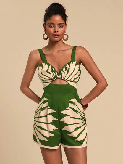 Loose printed romper