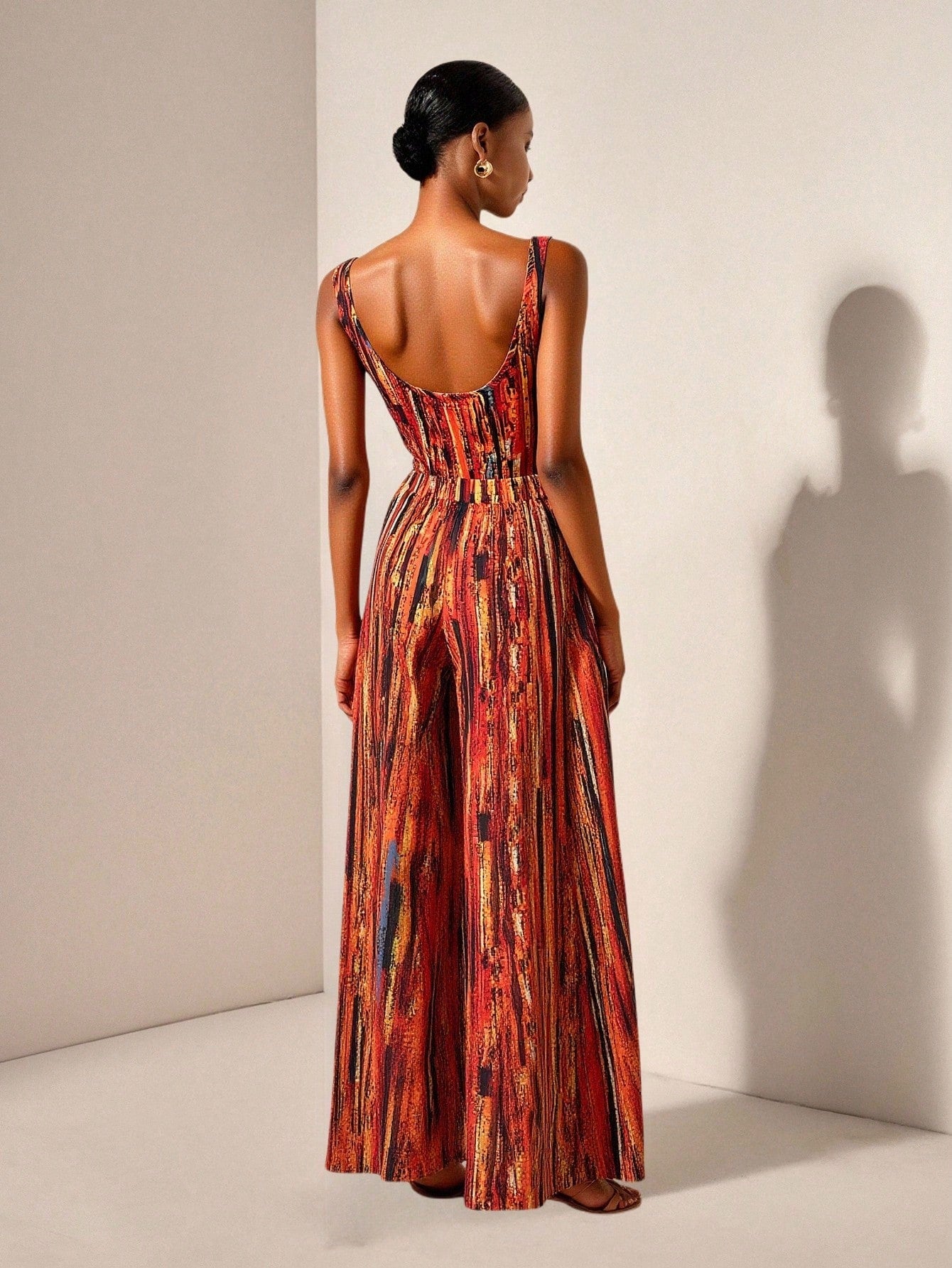 Textured top and wide leg pants with pockets