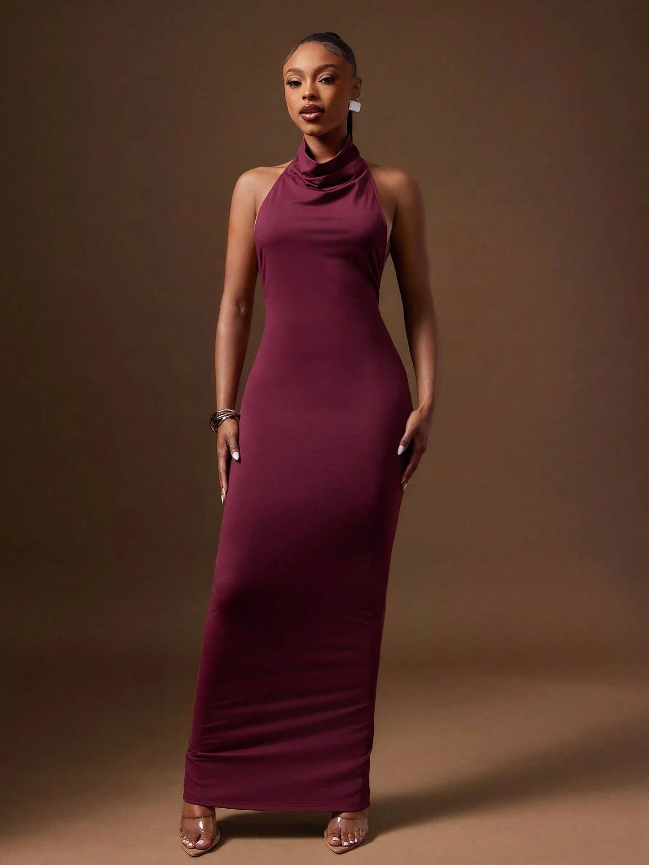 Backless Halter Bodycon Dress