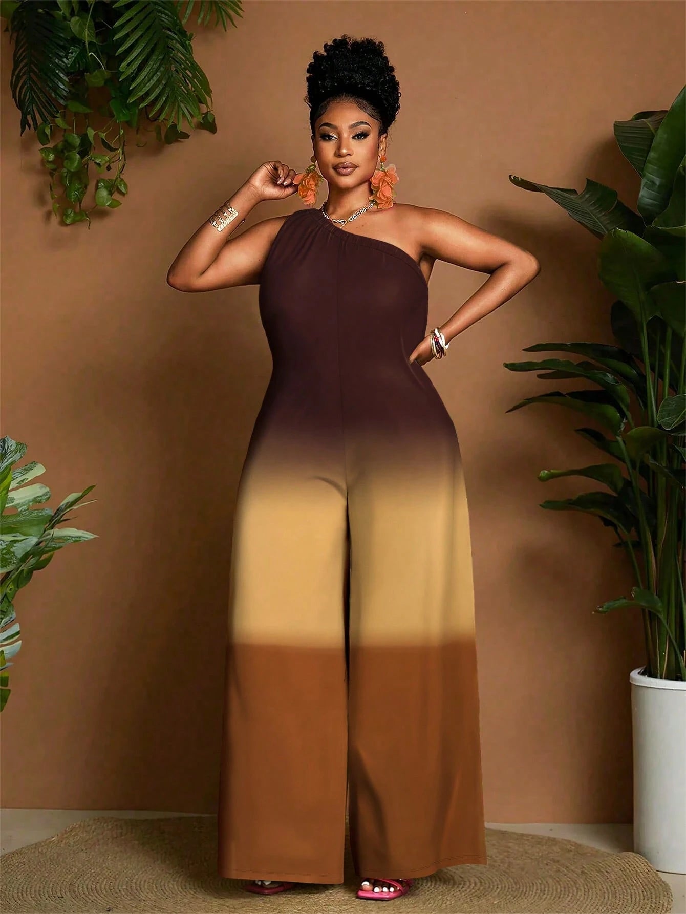 Plus-size loose jumpsuit