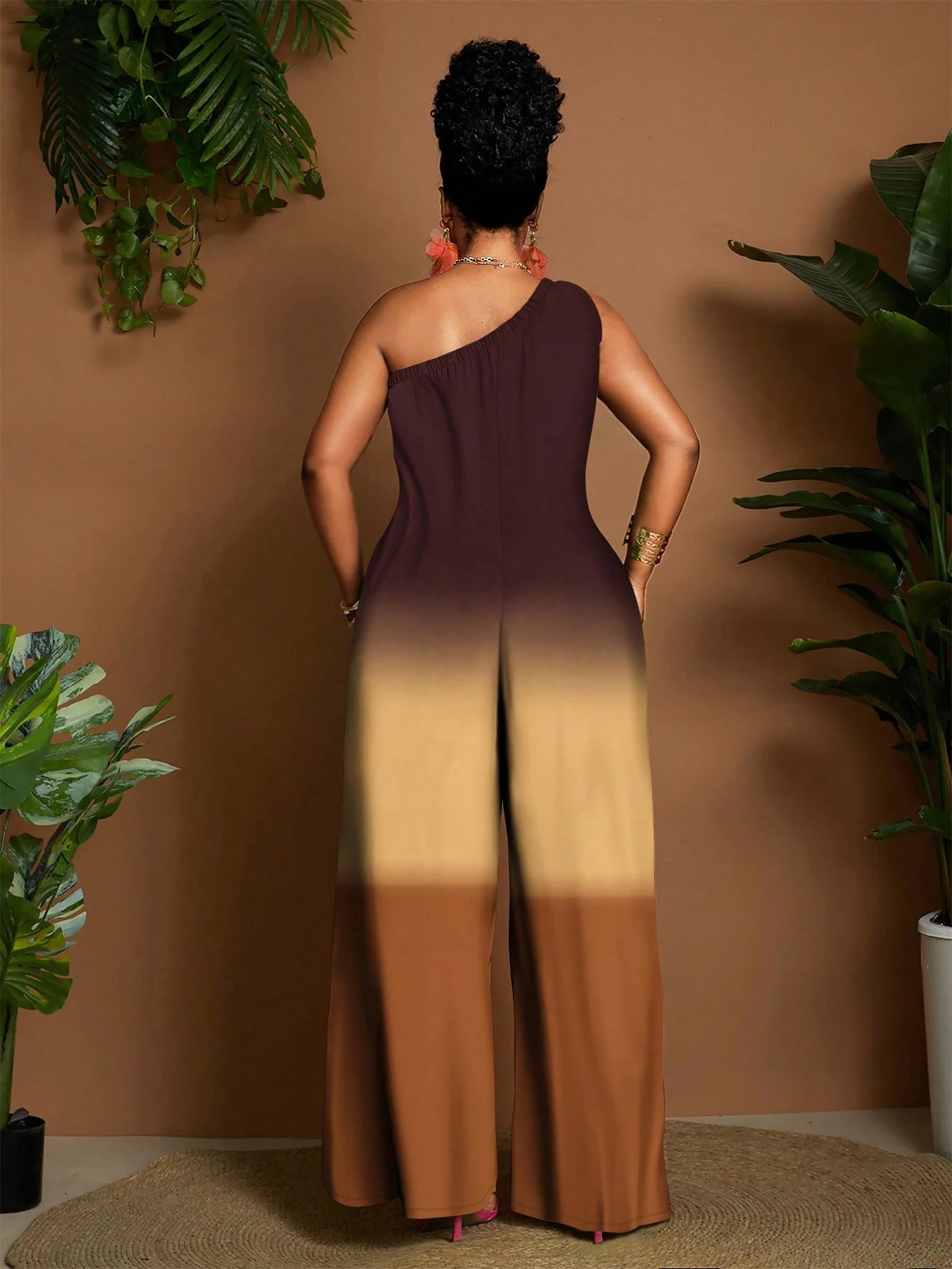 Plus-size loose jumpsuit