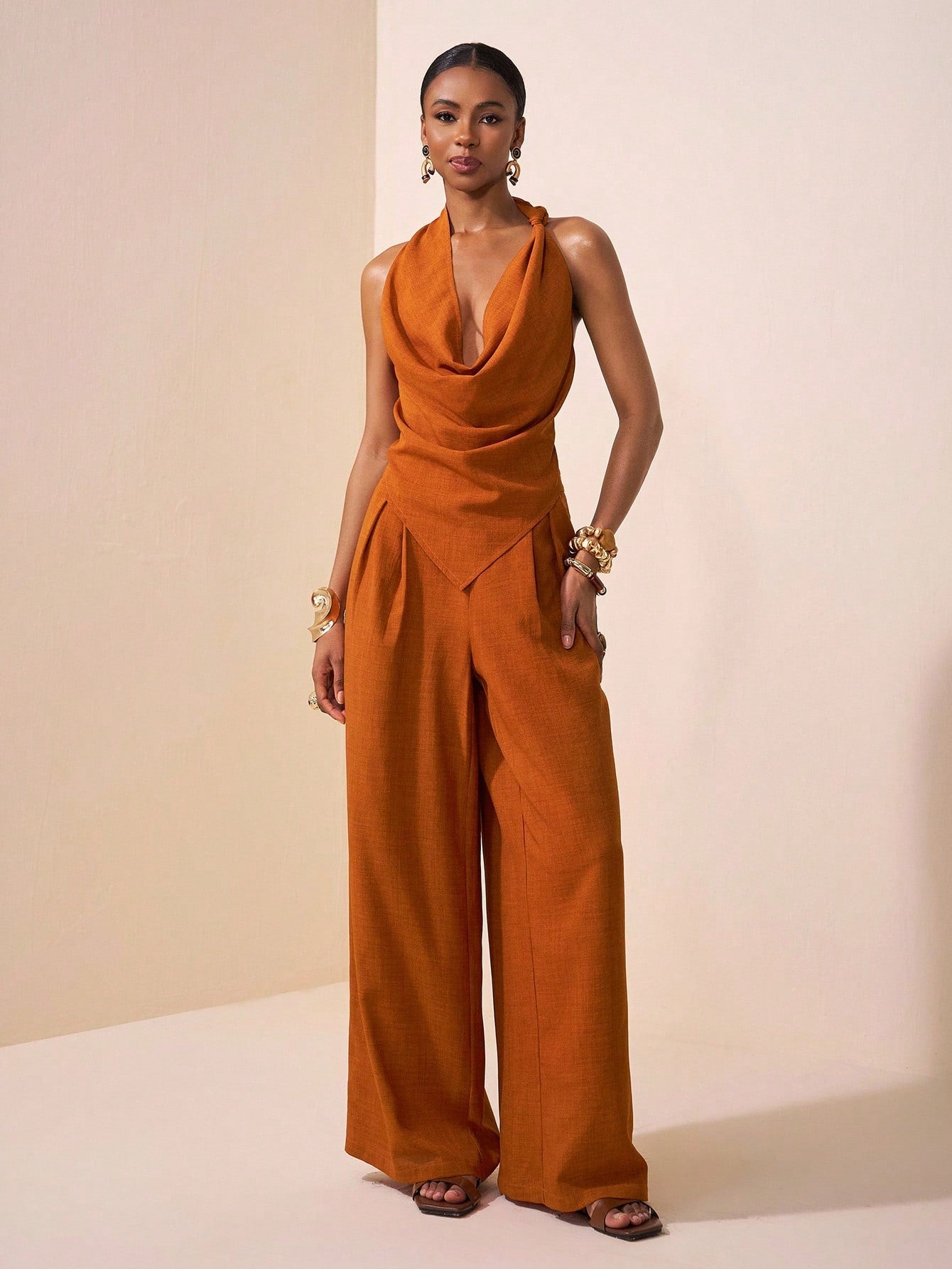 Chic Halter Top & Pants Set