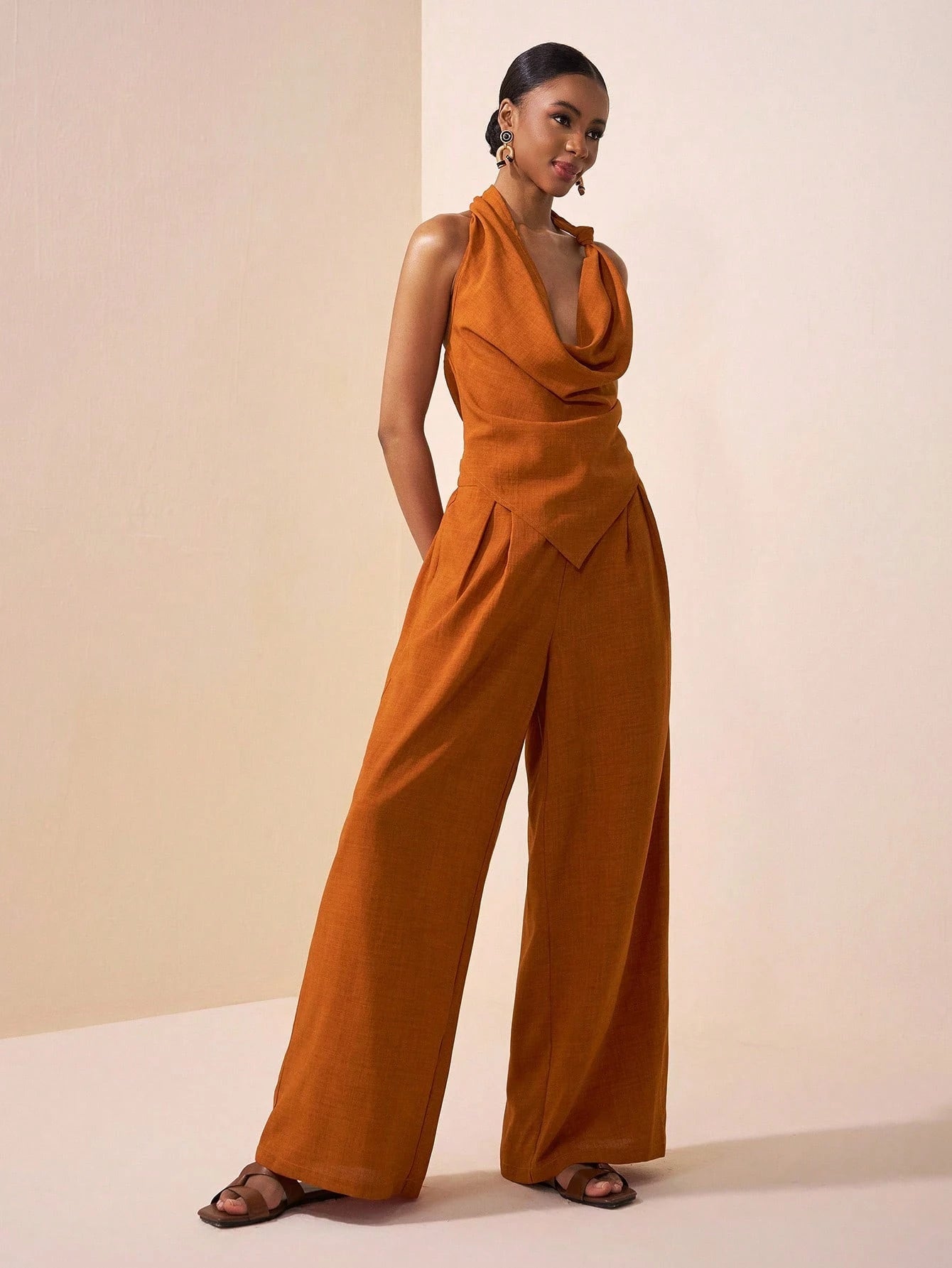 Chic Halter Top & Pants Set