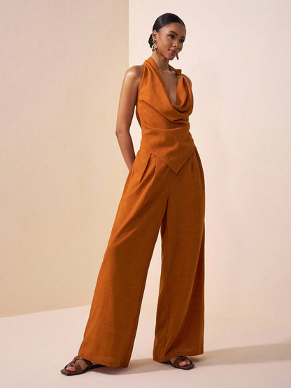 Chic Halter Top & Pants Set