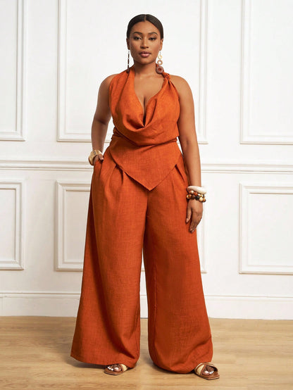 Chic Halter Top & Pants Set