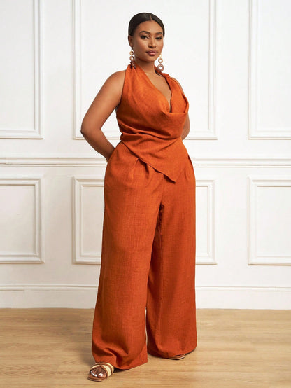 Chic Halter Top & Pants Set