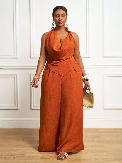 Chic Halter Top & Pants Set