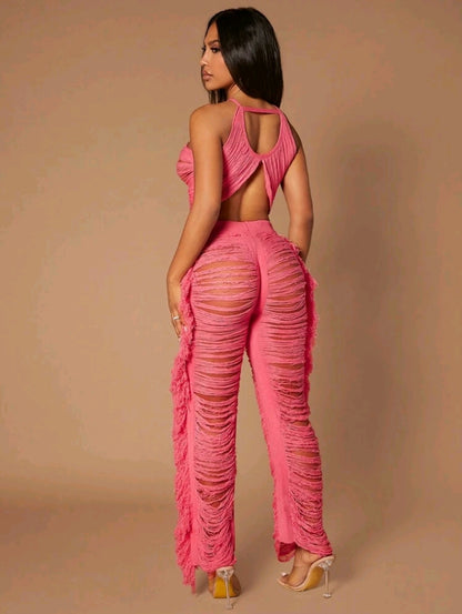 Crochet pants set
