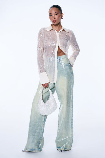 Shine wide leg jeans