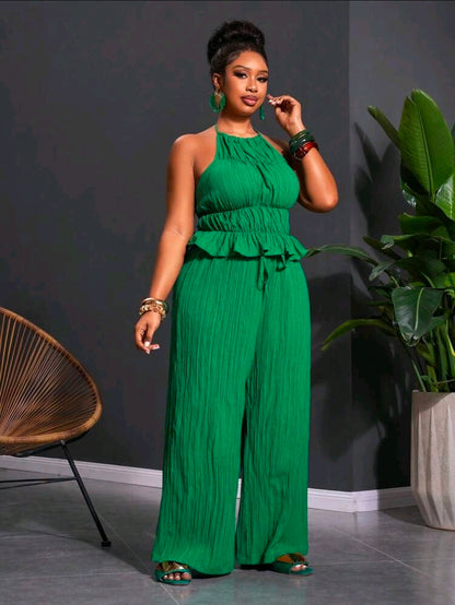 Plus size relaxed pants set