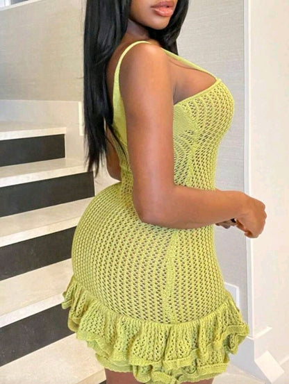 Crochet mini dress