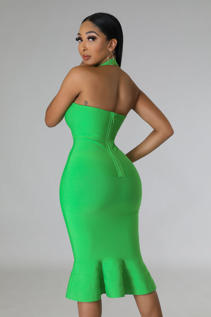 Bandage halter dress
