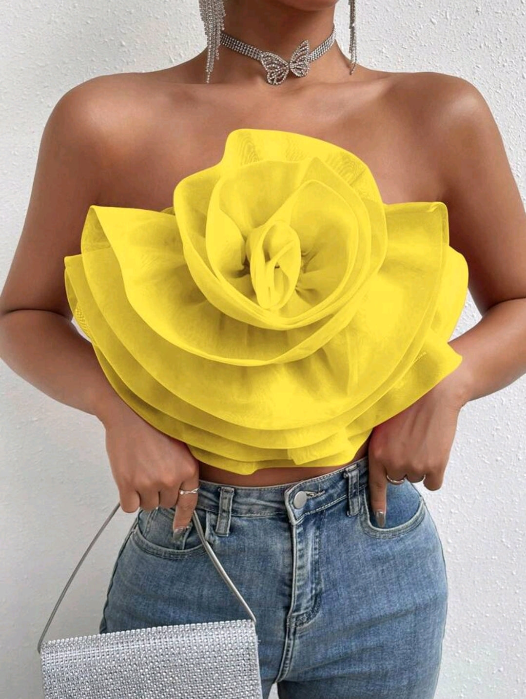 Floral tube top